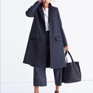 MADEWELL Teatro Swing Coat in Heather Grey